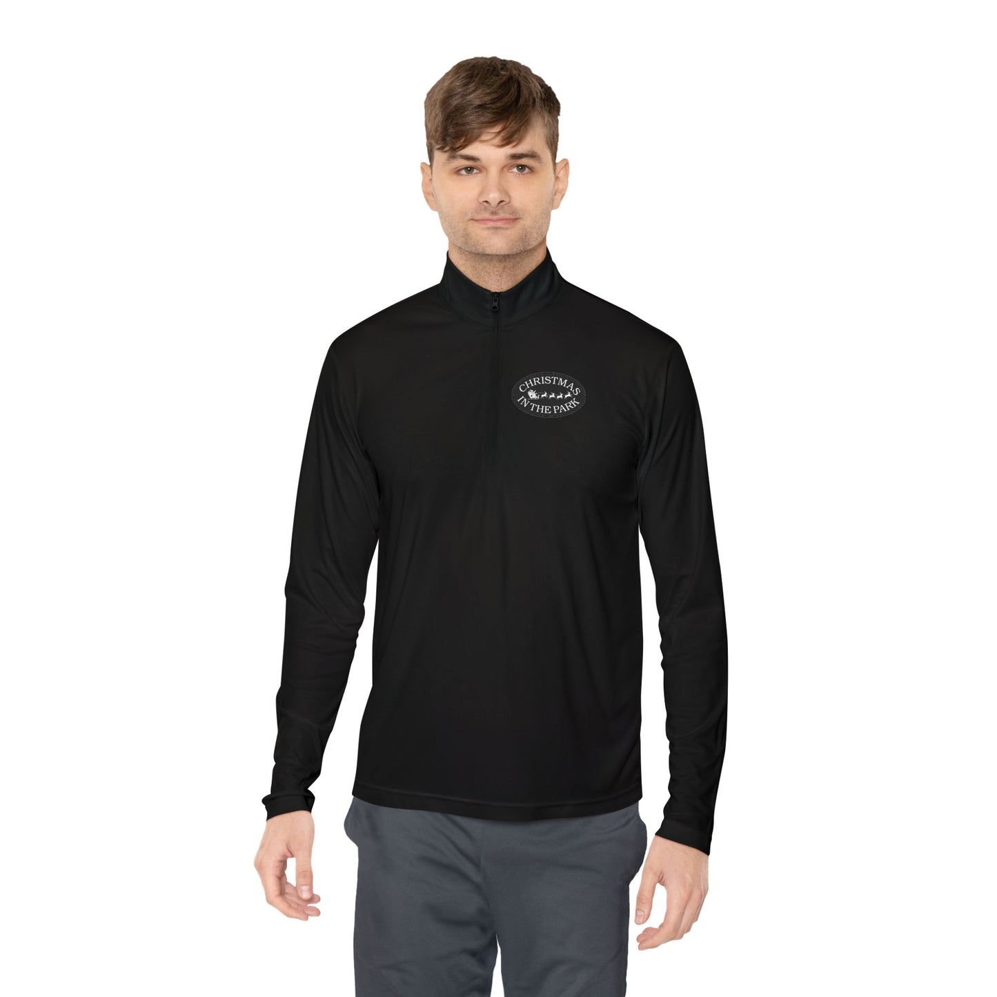 Quarter-Zip Pullover Christmas in the Park Logo