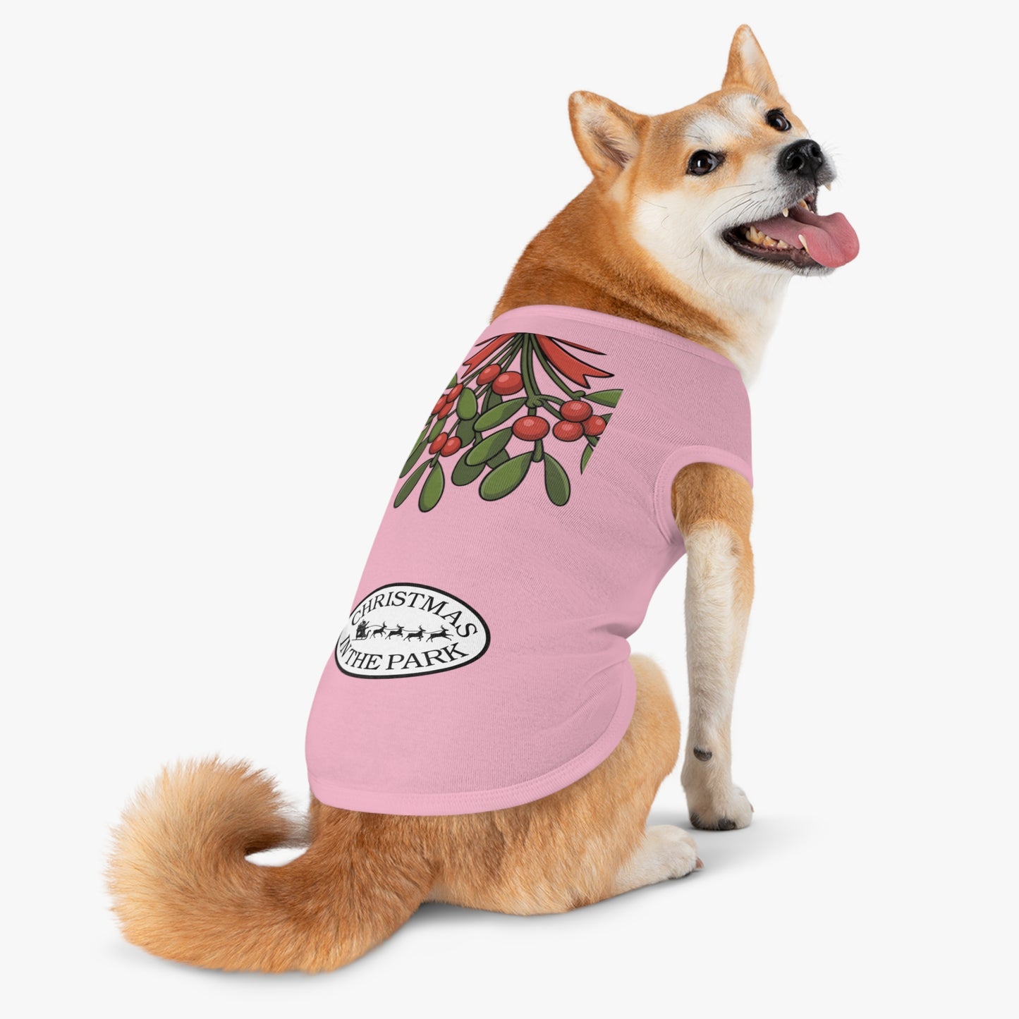 Festive Pet Tank Top - Christmas in the Park Design, Holiday Dog Shirt, Cute Pet Apparel, Christmas Dog Outfit, Pet Gift