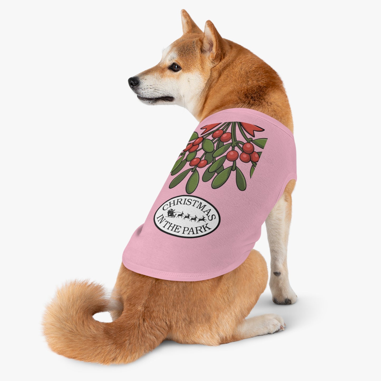 Festive Pet Tank Top - Christmas in the Park Design, Holiday Dog Shirt, Cute Pet Apparel, Christmas Dog Outfit, Pet Gift