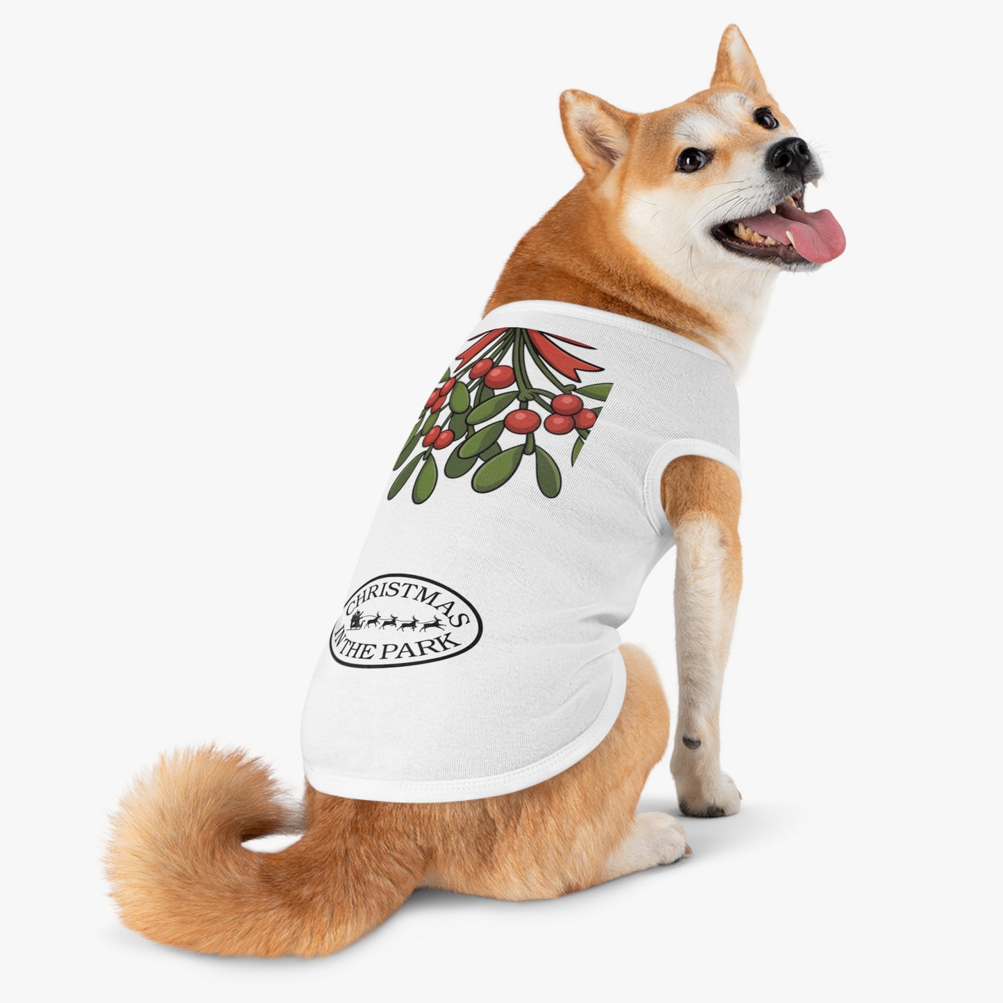 Festive Pet Tank Top - Christmas in the Park Design, Holiday Dog Shirt, Cute Pet Apparel, Christmas Dog Outfit, Pet Gift
