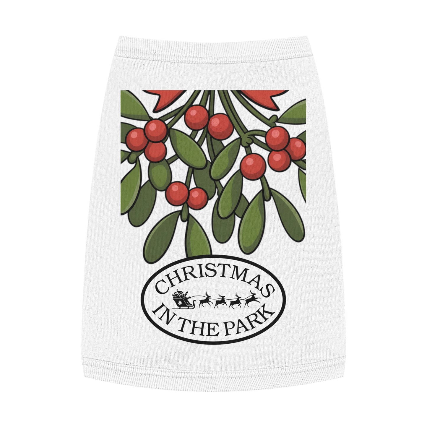 Festive Pet Tank Top - Christmas in the Park Design, Holiday Dog Shirt, Cute Pet Apparel, Christmas Dog Outfit, Pet Gift