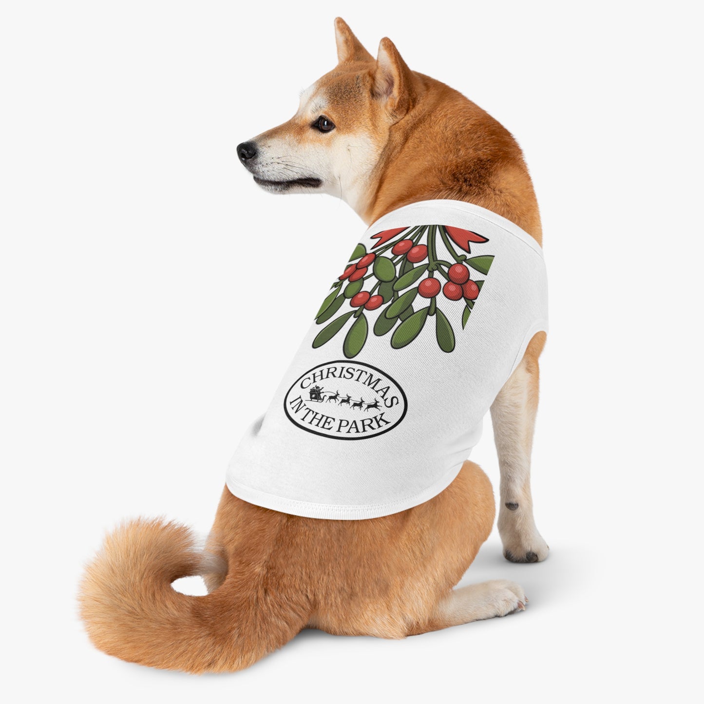 Festive Pet Tank Top - Christmas in the Park Design, Holiday Dog Shirt, Cute Pet Apparel, Christmas Dog Outfit, Pet Gift