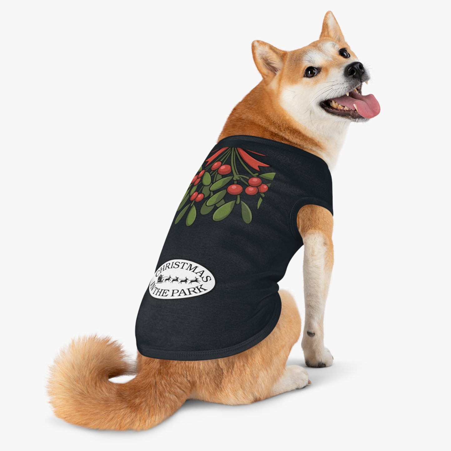 Festive Pet Tank Top - Christmas in the Park Design, Holiday Dog Shirt, Cute Pet Apparel, Christmas Dog Outfit, Pet Gift