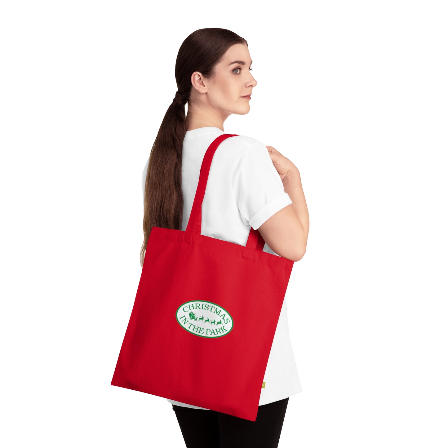 Christmas in the Park Tote Bag, Eco-Friendly Gift Bag, Reusable Shopping Tote, Holiday Gift Bag, Organic Cotton Handbag, Festival Accessory