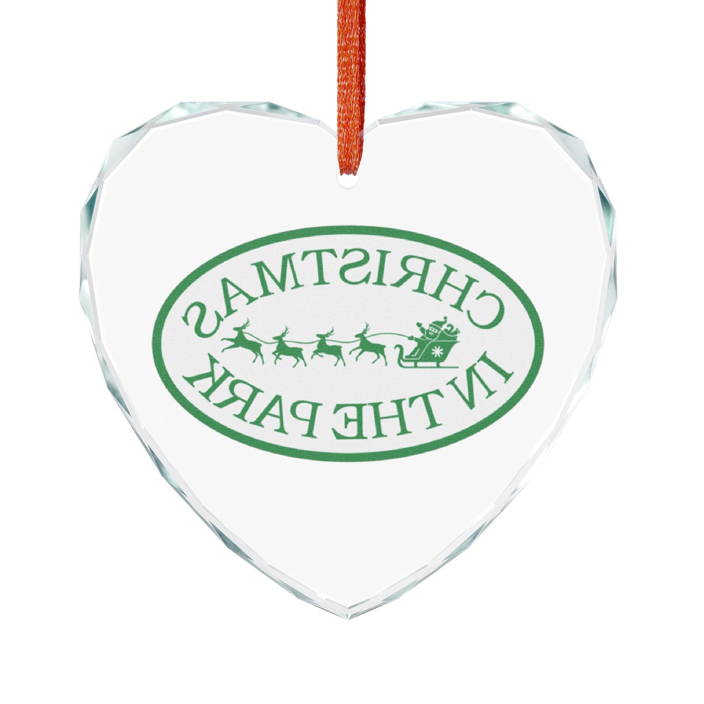 Crystal Glass Ornament, Heart-Shaped Holiday Decor, Christmas Keepsake, Personalized Gift, Tree Ornament, Festive Decoration