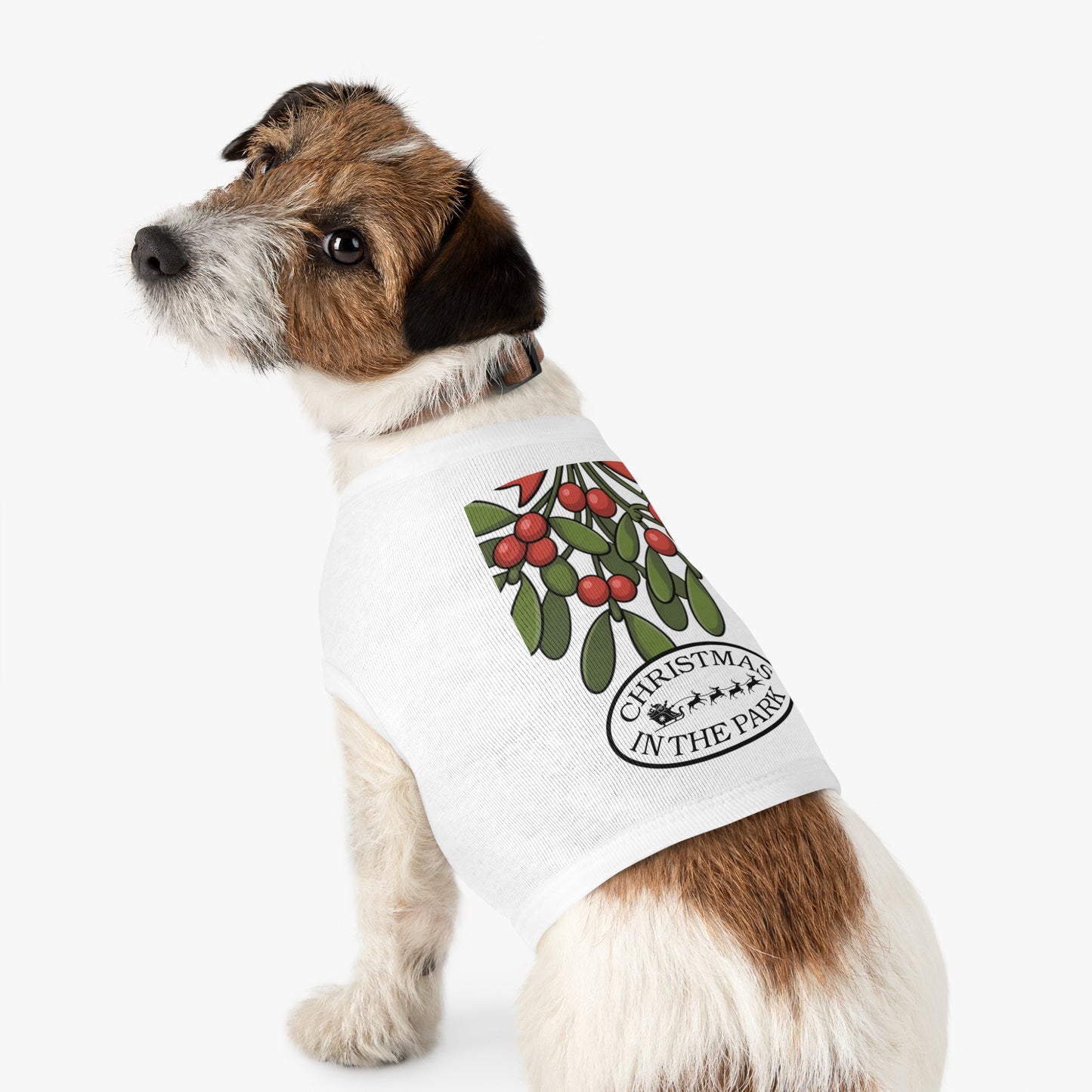 Festive Pet Tank Top - Christmas in the Park Design, Holiday Dog Shirt, Cute Pet Apparel, Christmas Dog Outfit, Pet Gift