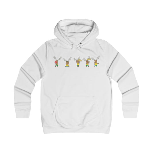 Holiday Girlie College Hoodie - Christmas in the Park Mascot Blinky