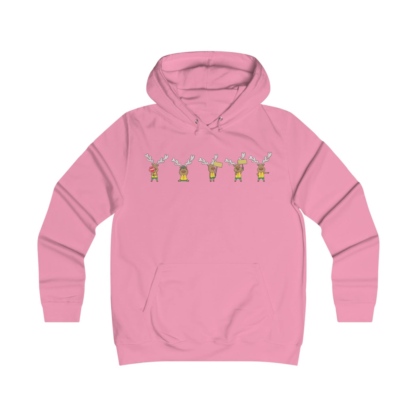 Holiday Girlie College Hoodie - Christmas in the Park Mascot Blinky