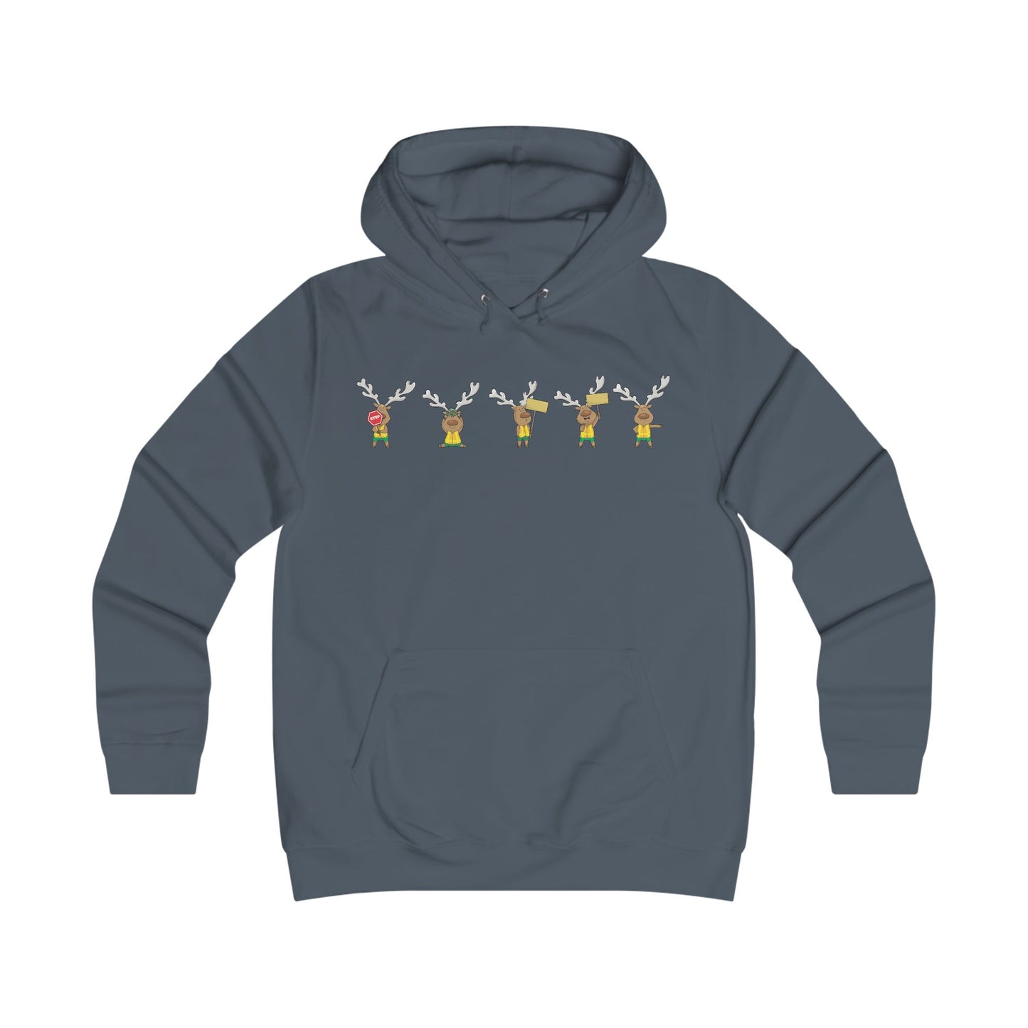 Holiday Girlie College Hoodie - Christmas in the Park Mascot Blinky
