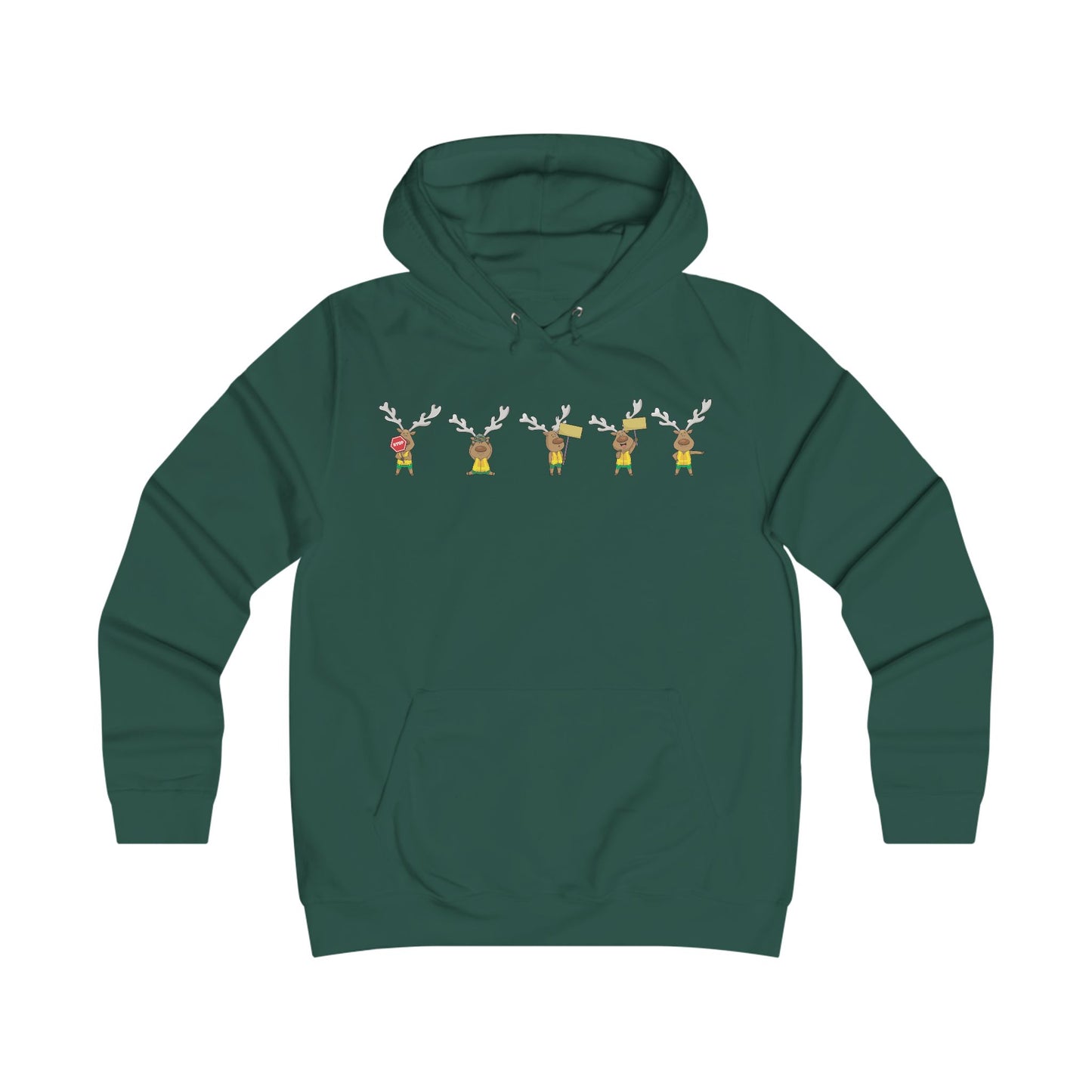 Holiday Girlie College Hoodie - Christmas in the Park Mascot Blinky