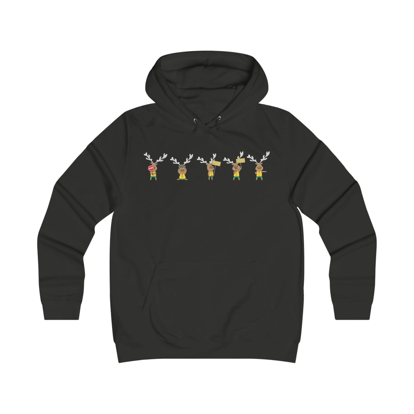 Holiday Girlie College Hoodie - Christmas in the Park Mascot Blinky