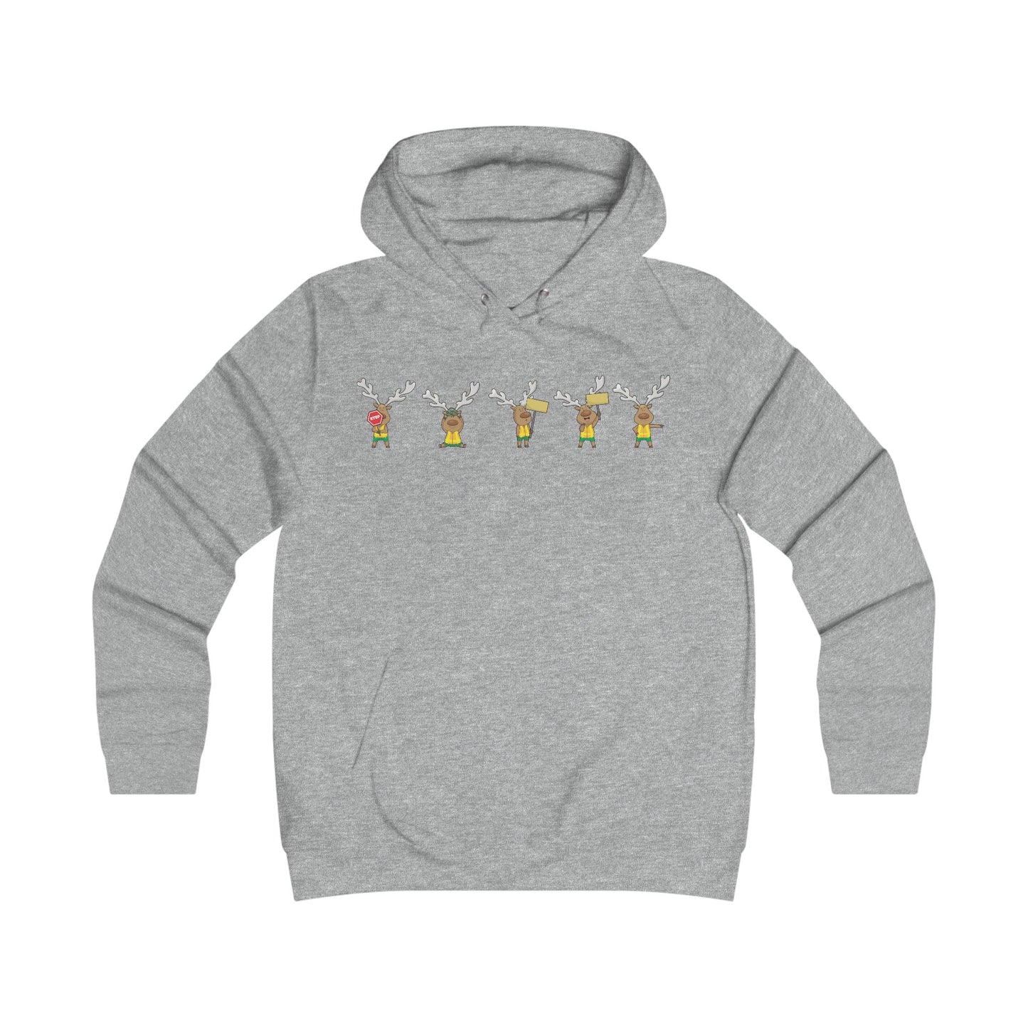 Holiday Girlie College Hoodie - Christmas in the Park Mascot Blinky