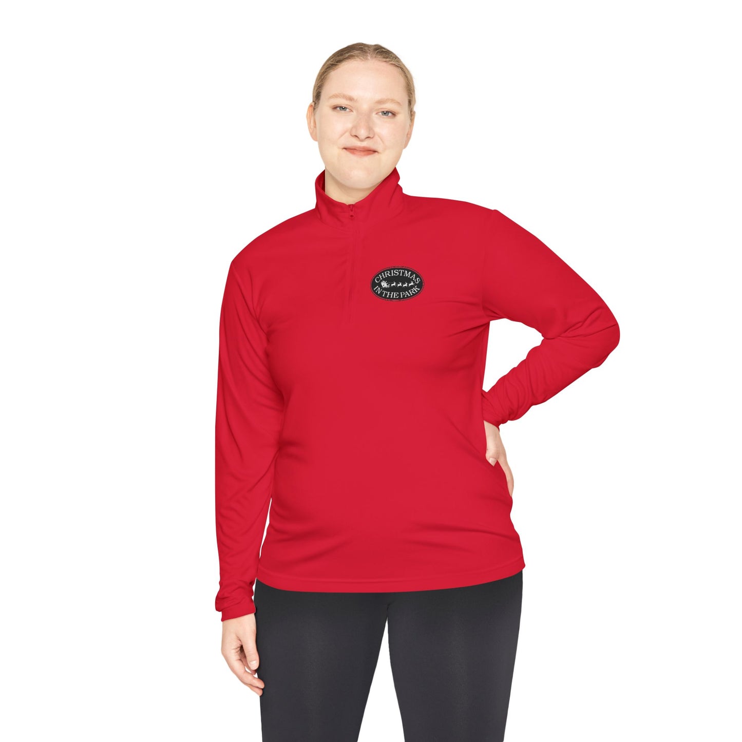 Quarter-Zip Pullover Christmas in the Park Logo