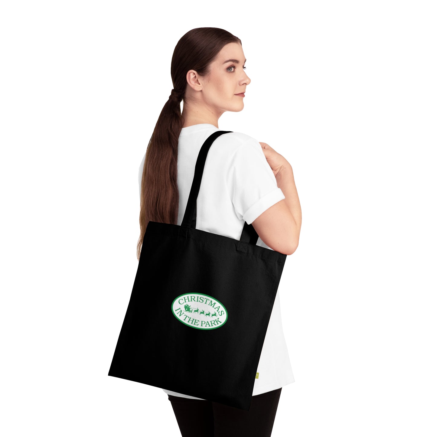 Christmas in the Park Tote Bag, Eco-Friendly Gift Bag, Reusable Shopping Tote, Holiday Gift Bag, Organic Cotton Handbag, Festival Accessory