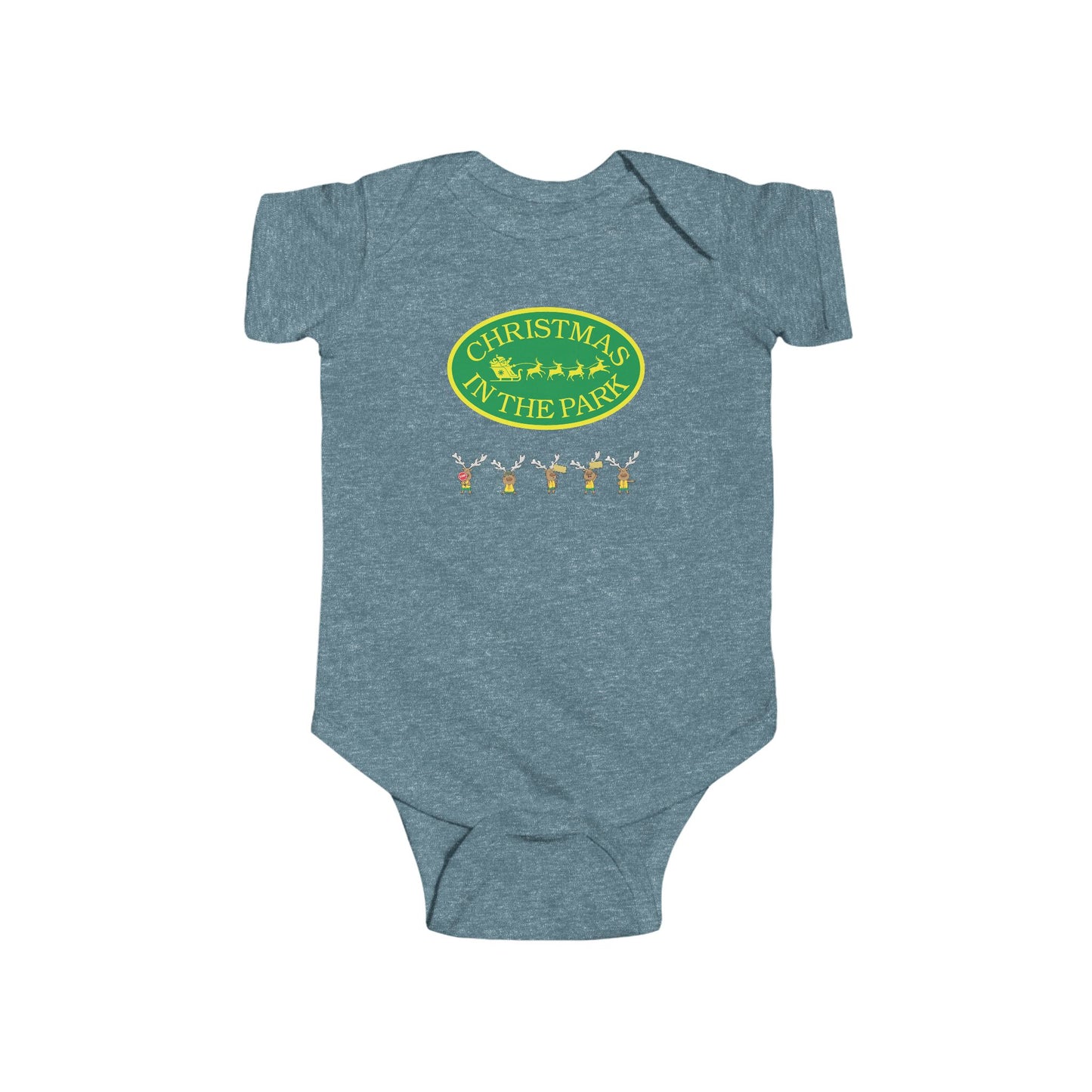 Christmas Park Infant Bodysuit, Holiday Baby Gift, Cute Christmas Outfit, Festive Baby Clothes, Unisex Baby Bodysuit