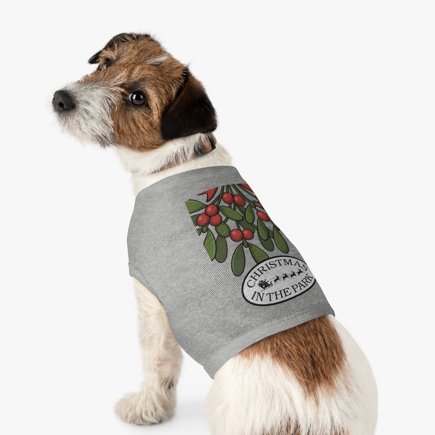 Festive Pet Tank Top - Christmas in the Park Design, Holiday Dog Shirt, Cute Pet Apparel, Christmas Dog Outfit, Pet Gift