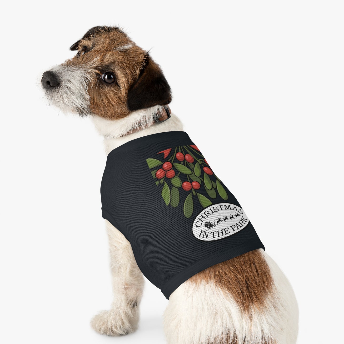 Festive Pet Tank Top - Christmas in the Park Design, Holiday Dog Shirt, Cute Pet Apparel, Christmas Dog Outfit, Pet Gift