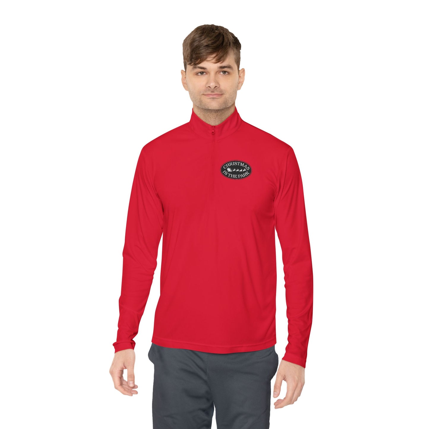 Quarter-Zip Pullover Christmas in the Park Logo