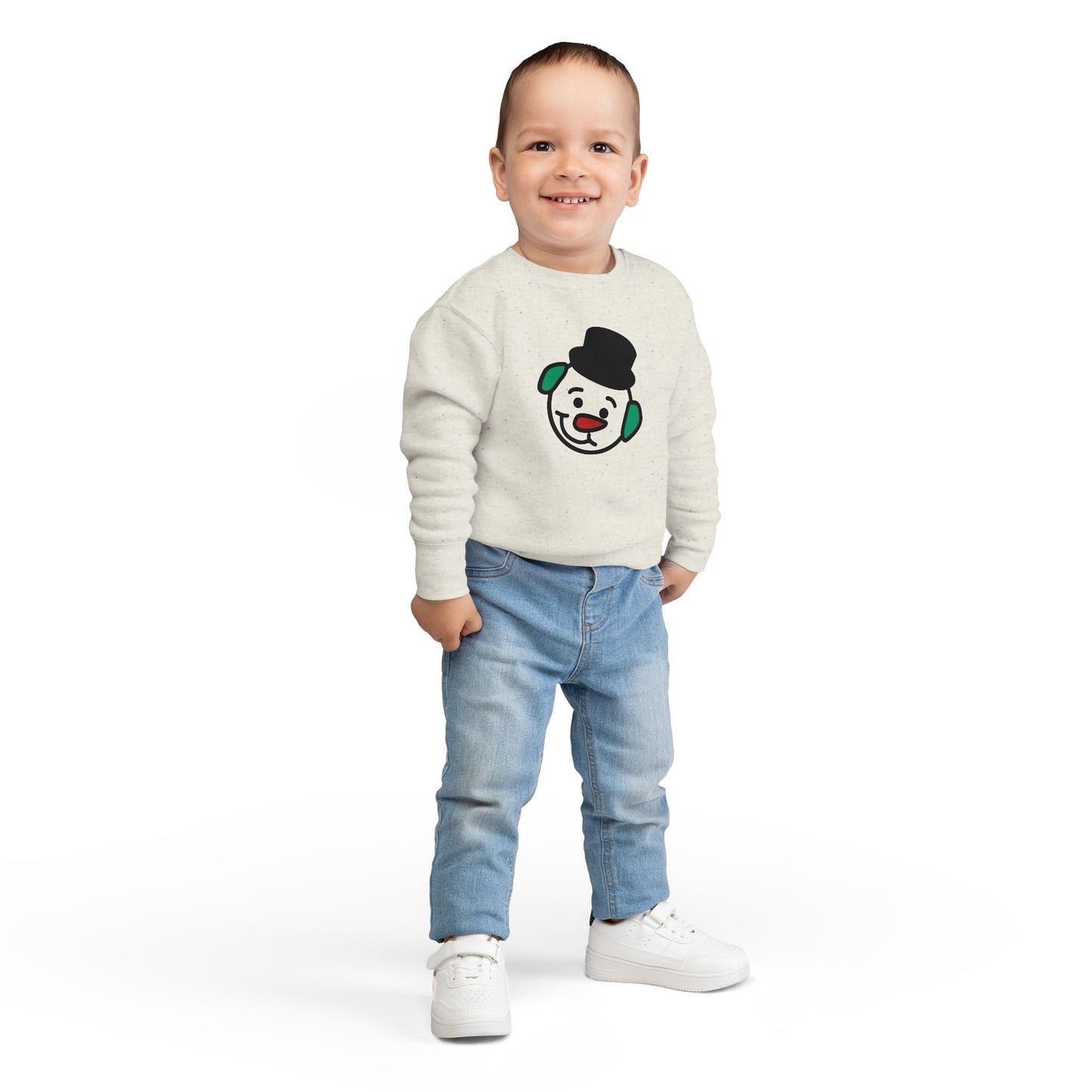 Toddler Sweatshirt — "San Jose's Original Snowman" Hot Chocolate Holiday Crewneck