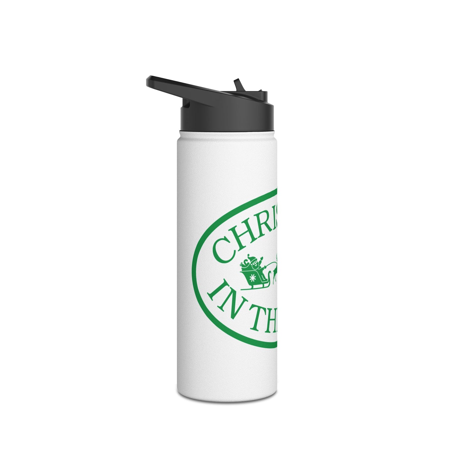 Christmas Water Bottle, Holiday Hydration, Eco-Friendly Travel Mug, Reusable Beverage Container, Perfect Gift for Christmas