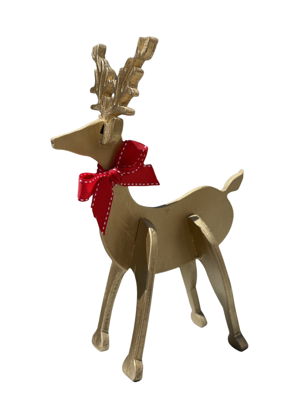 Gold Wooden Reindeer