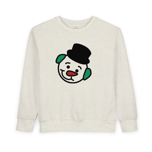 Toddler Sweatshirt — "San Jose's Original Snowman" Hot Chocolate Holiday Crewneck
