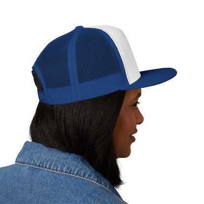 Embroidered Snowman Trucker Cap — Festive Winter Hat