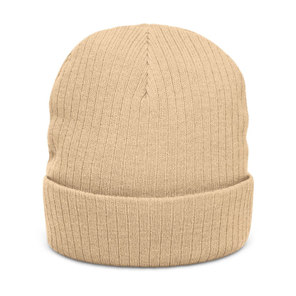 Embroidered Snowman Ribbed Knit Beanie – Cozy Winter Hat