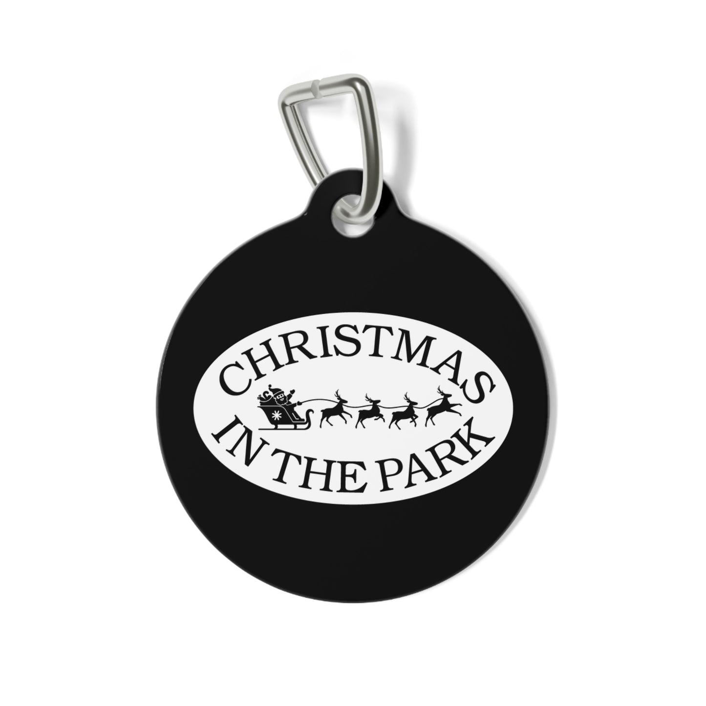 Personalized Pet Tag | Christmas in the Park | Custom Dog ID | Holiday Pet Accessory | Gift for Pet Lovers, Pet Owner Gift, Cat Tag