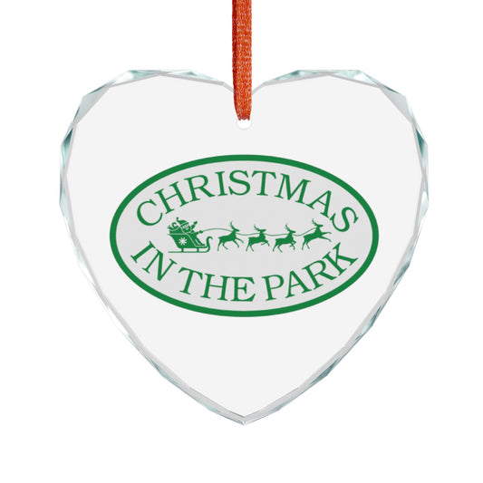 Crystal Glass Ornament, Heart-Shaped Holiday Decor, Christmas Keepsake, Personalized Gift, Tree Ornament, Festive Decoration