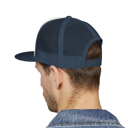Embroidered Snowman Trucker Cap — Festive Winter Hat