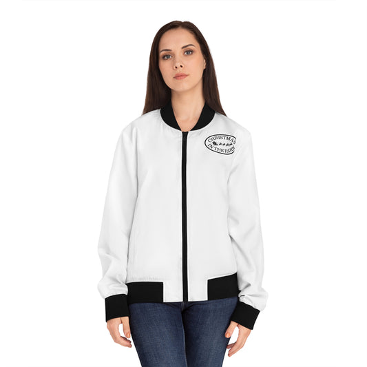 Christmas in the Park Red Women's Bomber Jacket