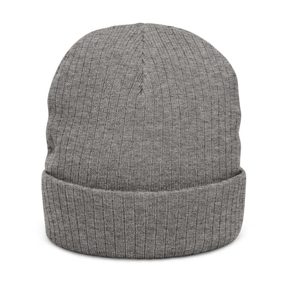Embroidered Snowman Ribbed Knit Beanie – Cozy Winter Hat