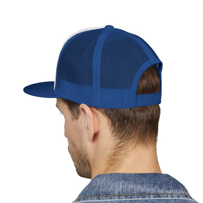 Embroidered Snowman Trucker Cap — Festive Winter Hat