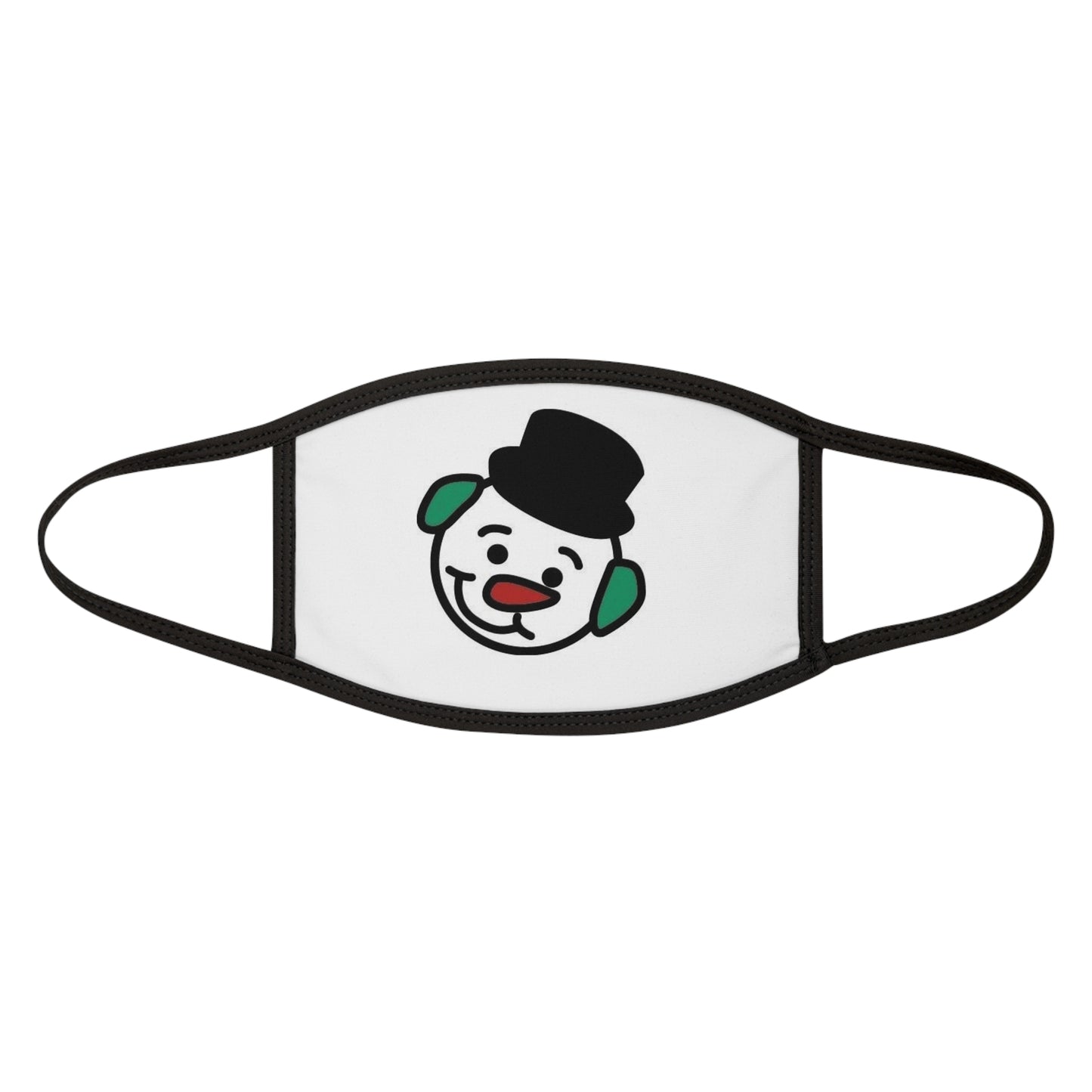 Snowman Face Mask — Cute Holiday Cartoon Mask with Top Hat