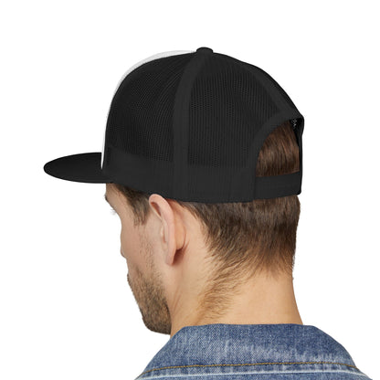 Embroidered Snowman Trucker Cap — Festive Winter Hat