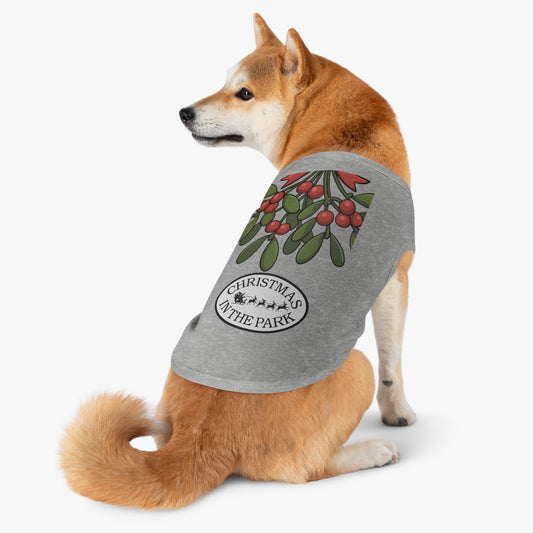 Festive Pet Tank Top - Christmas in the Park Design, Holiday Dog Shirt, Cute Pet Apparel, Christmas Dog Outfit, Pet Gift