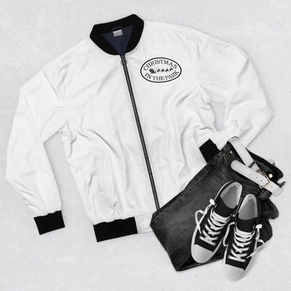 Christmas in the Park White Bomber Jacket