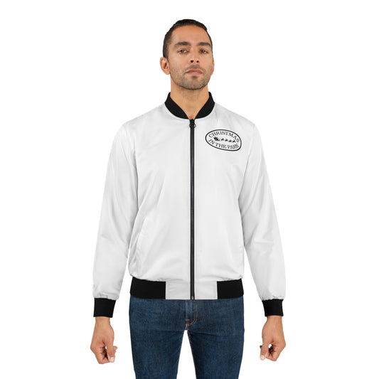 Christmas in the Park White Bomber Jacket