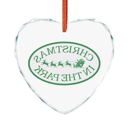 Crystal Glass Ornament, Heart-Shaped Holiday Decor, Christmas Keepsake, Personalized Gift, Tree Ornament, Festive Decoration