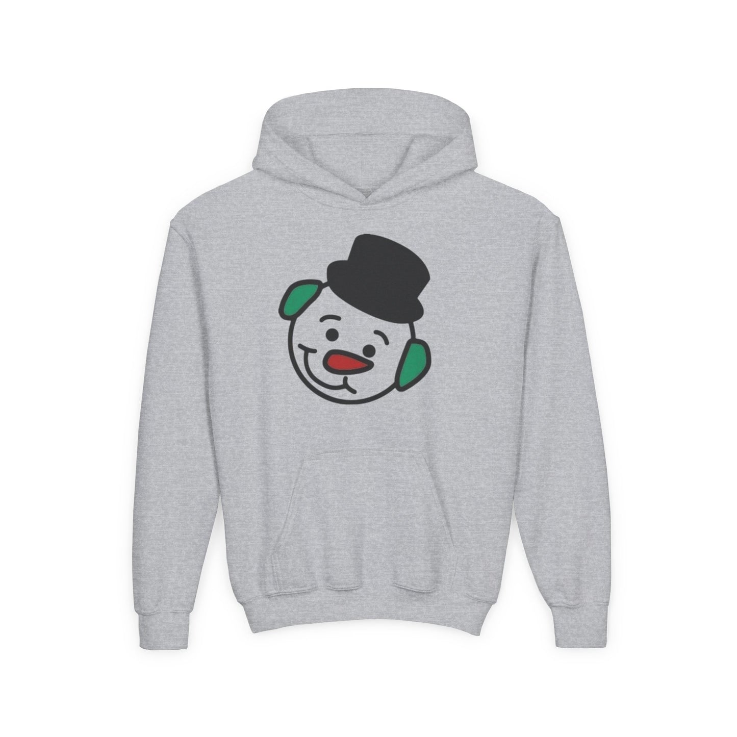 Youth Hoodie — 'Hot Chocolate' Snowman Christmas Sweatshirt