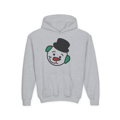 Youth Hoodie — 'Hot Chocolate' Snowman Christmas Sweatshirt