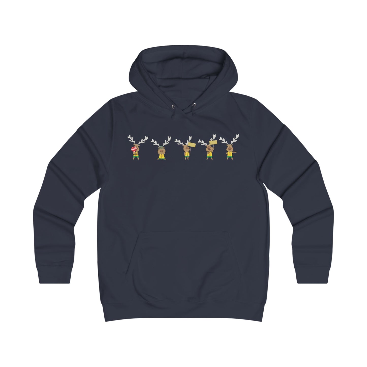 Holiday Girlie College Hoodie - Christmas in the Park Mascot Blinky