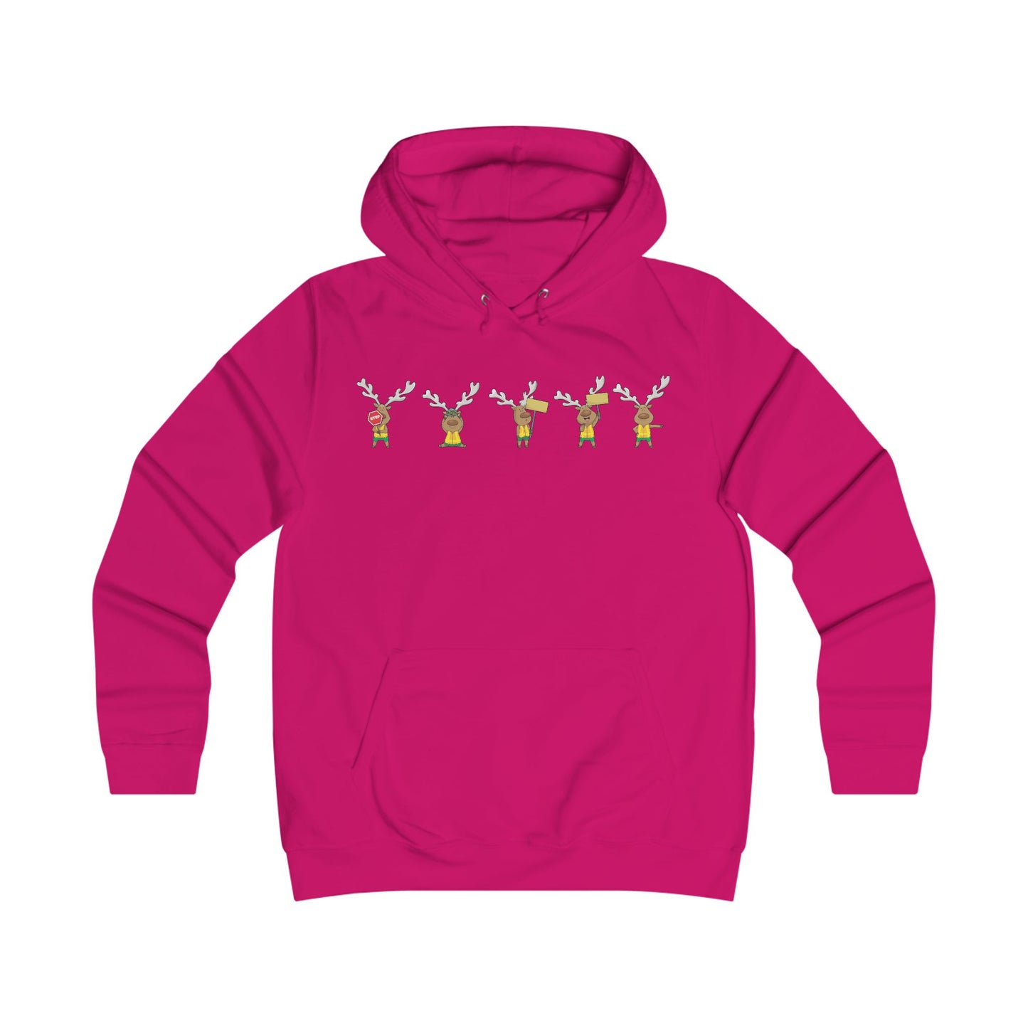 Holiday Girlie College Hoodie - Christmas in the Park Mascot Blinky