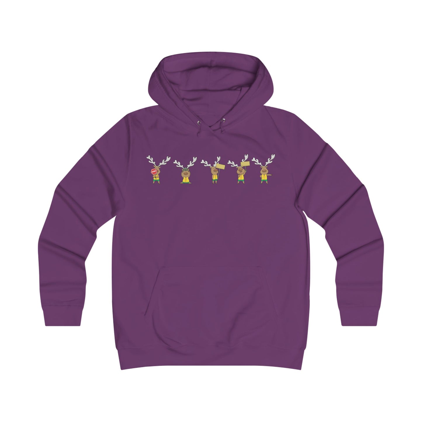 Holiday Girlie College Hoodie - Christmas in the Park Mascot Blinky