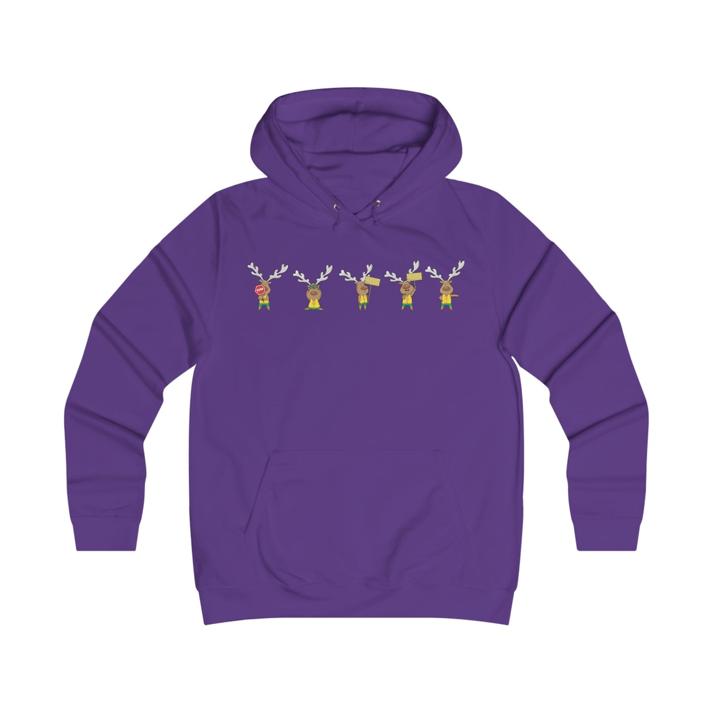 Holiday Girlie College Hoodie - Christmas in the Park Mascot Blinky