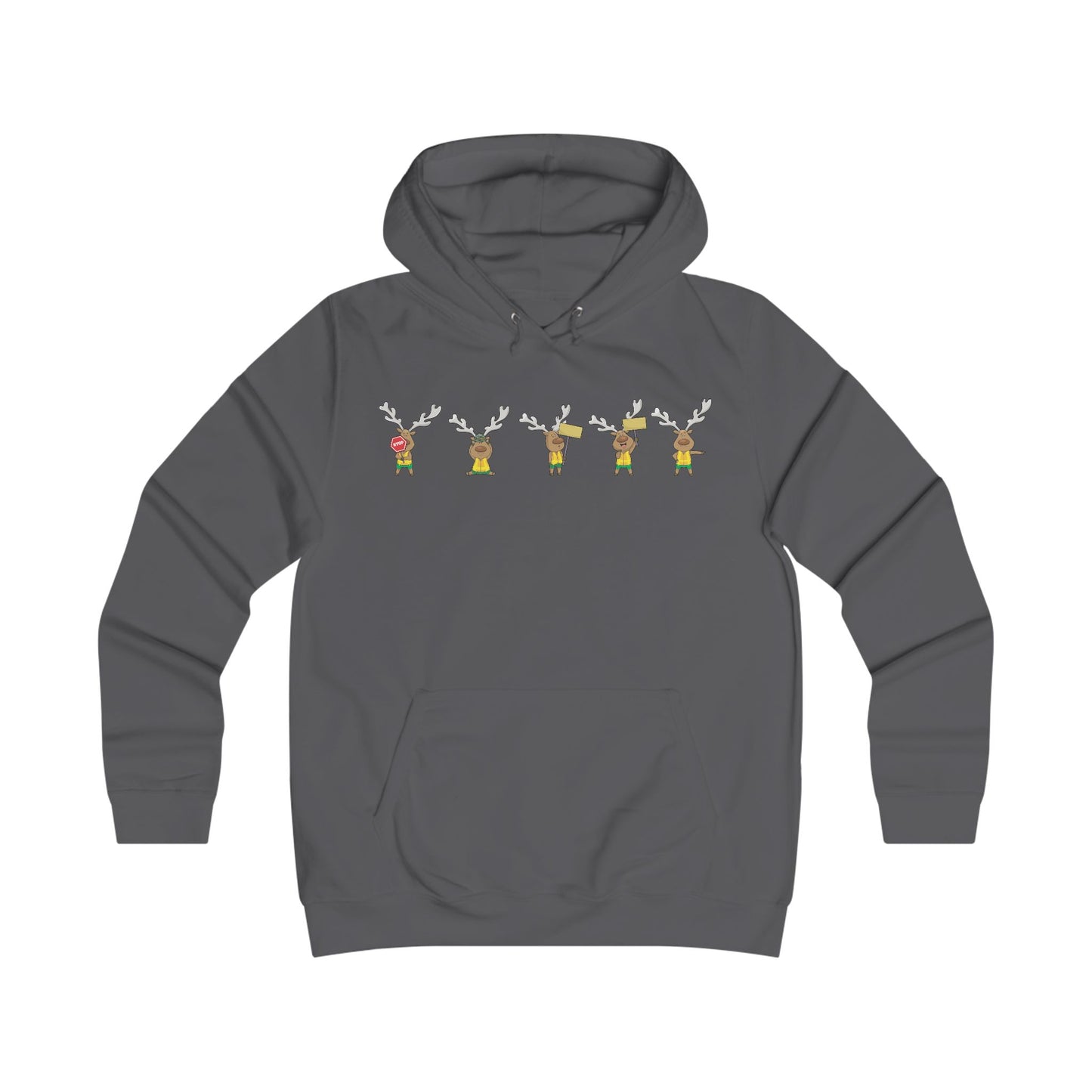 Holiday Girlie College Hoodie - Christmas in the Park Mascot Blinky