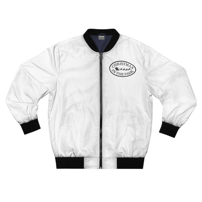 Christmas in the Park White Bomber Jacket