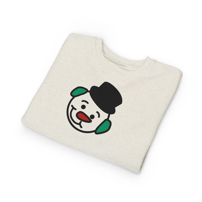 Toddler Sweatshirt — "San Jose's Original Snowman" Hot Chocolate Holiday Crewneck