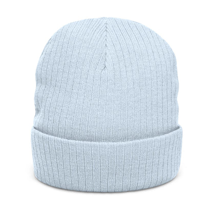 Embroidered Snowman Ribbed Knit Beanie – Cozy Winter Hat